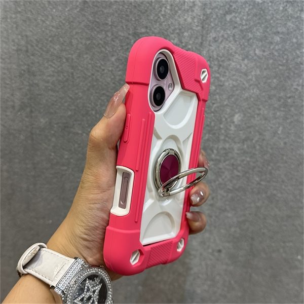 Hard Armor Grip Case Compatible with iPhone 16 15 14 13 12 11 Pro Max Plus 360° Swivel Ring Stand, Drop Resistant Full Body Rugged Case 3-In-1 Protective Durable Case - Image 2