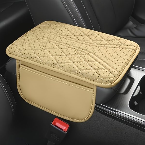 1pc PU Leather Car Armrest Pad with Storage Bag - Comfortable Elbow Support, Stylish Stitching Design, Fit for All Vehicles, Ergonomic Driver Side Organizer with Phone & Essentials Storage, Car Armrest Cover, Travel Convenience, Sleek Interior Upgrade, Soft Padding, Vehicle Accessory, Frequent Travelers - Image 11