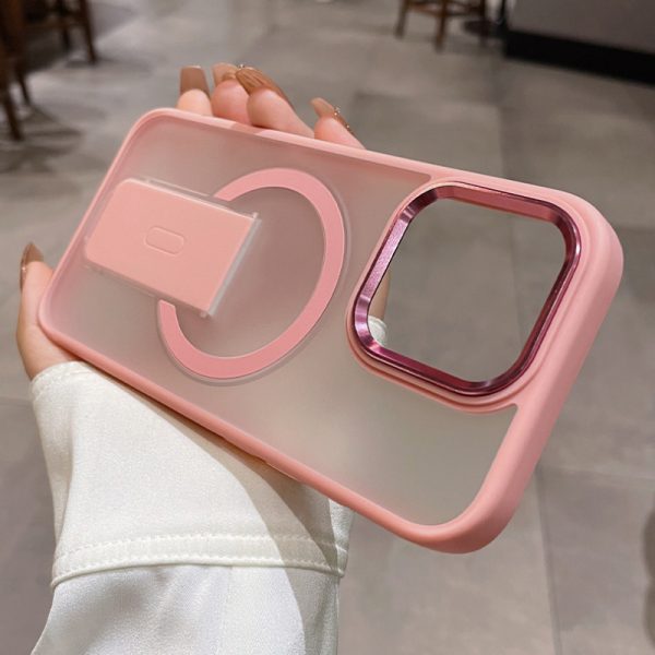 New Minimalist Frosted Hidden Stand Phone Case, Suitable for iPhone 16 15 14 13 12 11pro Max/plus 16E Unisex All Inclusive Anti Fall Phone Case - Image 3