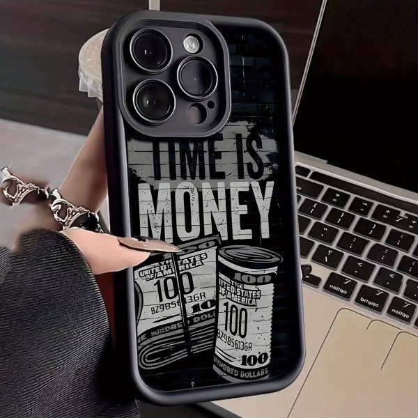 Banknote Black Shockproof Frosted Full Cover Anti-Fall Mobile Phone Case Suitable for Apple 15PROMAX/15PLUS/15PRO/15/14PROMAX/14PLUS/14PRO/14/13PROMAX/13PRO/13/12PROMAX/12PRO/12 11PROMAX/11PRO/11/XSMAX/XR/XS/7#8PLUS/7#8 Protective Case Transparent Shockproof