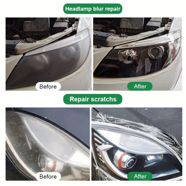 Jiang Jia Bao Universal Car Headlight Restoration Kit, PE Polishing Agent Scratch Remover, Renewal Polish and Maintenance Fluid, Auto Headlight Repair Liquid, Essential Auto Accessories - Image 6
