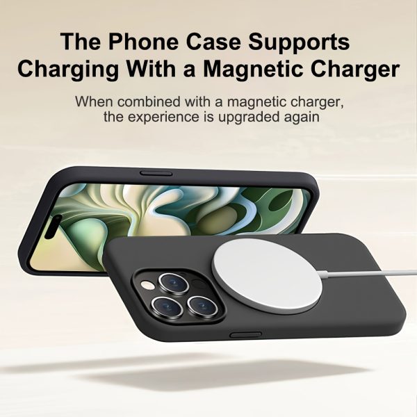 Luxury Marked Magnetic Wireless Charging Mobile Phone Case for iPhone 16 15 14 13 12 11 Pro Max Plush Protective Mobile Phone Case for iPhone 16 15 14 Plus Mobile Accessories Simple Colorful Mobile Phone Cover Suitable for Men and Women - Image 2