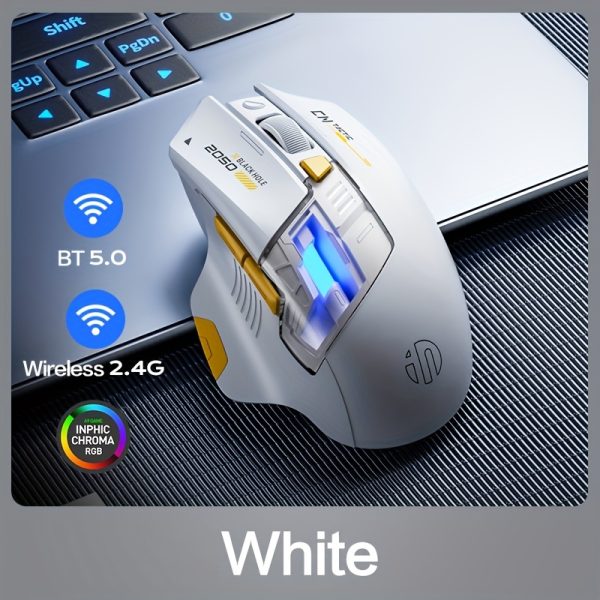 INPHIC A9EXPLORER Wireless Wireless Mouse with Colorful LED Light, Ergonomic Design, Battery Indicator, and Power Display - Ideal for Office and Gaming, Computer Mouse for Office - Image 6