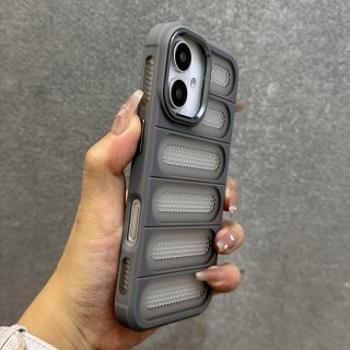 Premium Cooling Case with Breathable Holes for Iphone Models 16, 15, 14, 11, 12, 13 Pro Max, And 16 Plus, Featuring Shockproof Armor And a Protective Bumper.