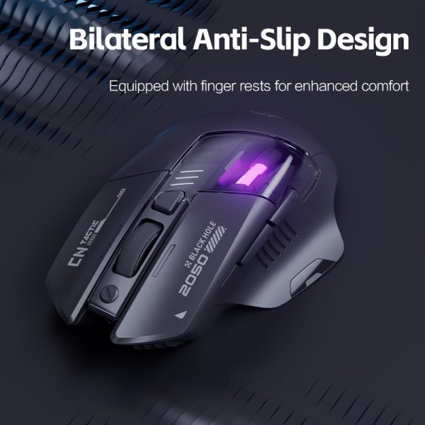 INPHIC A9EXPLORER Wireless Wireless Mouse with Colorful LED Light, Ergonomic Design, Battery Indicator, and Power Display - Ideal for Office and Gaming, Computer Mouse for Office - Image 3