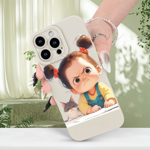 A Creative And Stylish Cute Cartoon Little Girl Pattern Phone Case, Providing Full-Body Protection with Shockproof And Drop-Resistant Features, Made of Frosted TPU Soft Material. It Makes a Great Gift for Birthdays Or Holidays for Both Boys And Girls, Compatible with Iphone Models 16, 15, 14, 13, 12, 11, XS, XR, X, 7, 8, Mini, Plus, Pro Max, And SE. - Image 7