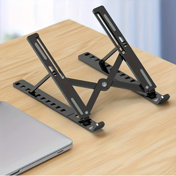 Adjustable Height & Angle Laptop Stand with 10-Level Positioning, Ergonomic Portable Foldable Desktop Stand for Improved Posture & Airflow, Compatible with Most Laptops, Vertical Laptop Stand, Sturdy Construction - Image 6