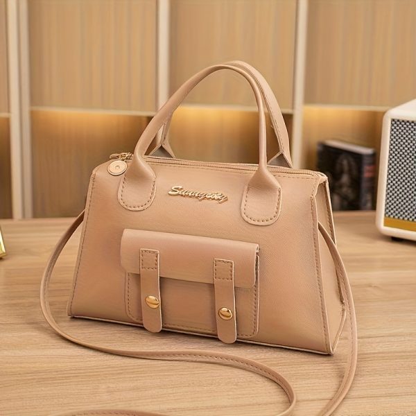 Women's Minimalist Luxury Crossbody Bag with Detachable Adjustable Strap - Compact Handbag for Travel, Shopping & Commute, Zipper Closure, 6 Colors (Khaki/Light Brown/White/Pink/Green/Black), Crossbody Purse, Commute Handbag, Modern Handbag, Sleek Design, Casual Accessory, Stylish Purse, Durable Material, Versatile Purse, Travel Essentials - Image 15