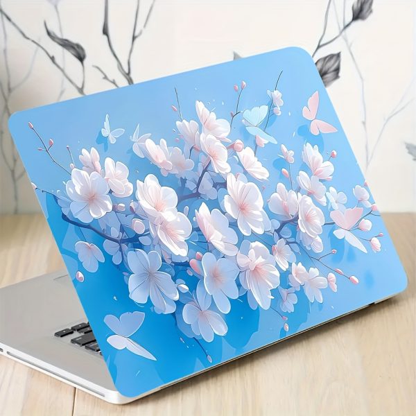 2pcs Vinyl Material, Light Blue Watercolor Butterfly Design Laptop Case, Anti-Scratch Laptop Case for 15.35 inch X 10.6 inch Laptop. Product Size: 27cmx39cm (10.63 inch x 15.35inch) - Image 6