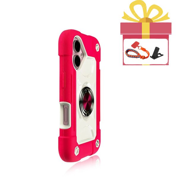 A Colorful Dual Ring Case Suitable for The Apple Iphone 16, Featuring a Durable Shell with a 360° Dual Rotating Ring Stand, a Phone Lanyard, And a 3-In-1 Protective Cover That Is Shockproof. - Image 17