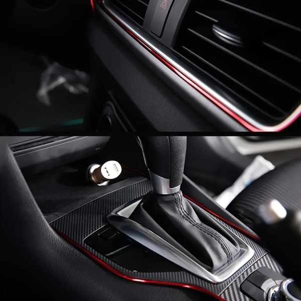 5 Meter Car Interior Strips - Elastic Easy-to-Install Dashboard and Door Decorative Kit with Installation Tools. Universal Flexible PVC Car Mold Strips, Internal Car Decoration, Dashboard Door Cover, Car Styling Decoration, Easy to Install - Image 14
