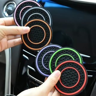 2pcs Premium Silicone Central Control Pad, Anti-Slip Dustproof High-Quality Rubber, Red and Black Matching Design - Ideal for Car Interior Protection, Dashboard Cover|Stylish Car Accessory|Durable Rubber Mat, Silicone Dashboard Cover