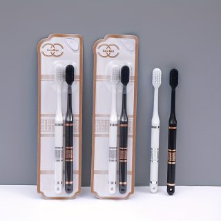 2pcs Luxury Set High-end Soft Bristle Toothbrushes Home Use Deep Cleaning Toothbrushes Manual Toothbrushes Couple Toothbrushes