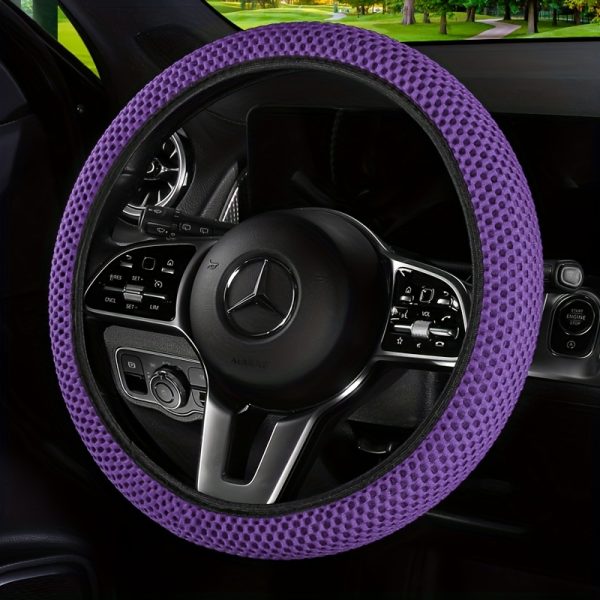 Fit Thick Fabric Grid Car Steering Wheel Cover - No Inner Ring, Stylish Red & Black Design, Durable & Wear-Resistant, Multiple Styles for Most Vehicles, Cute Steering Wheel Cover, Vehicle Interior Accessory, Sporty Look, Wearresistant Material - Image 8