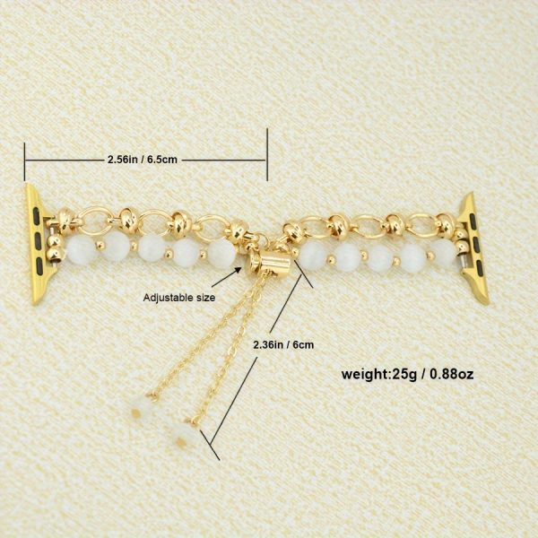 Bezel Watch Series Ultra SE 9 8 7 6 5 4 3 2 1 Beaded Strap, Compatible with 38/40/41/42/44/45mm, Fashionable Durable Band with Adjustable Buckle - Image 6