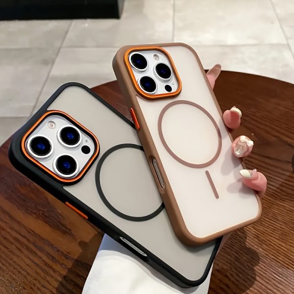 Luxury Transparent Matte Magnetic Case for iPhone 16 15 14 13 12 11 Pro Max Color Bumper Shockproof Magnet Wireless Charge Hard Acrylic Back Cover - Image 8