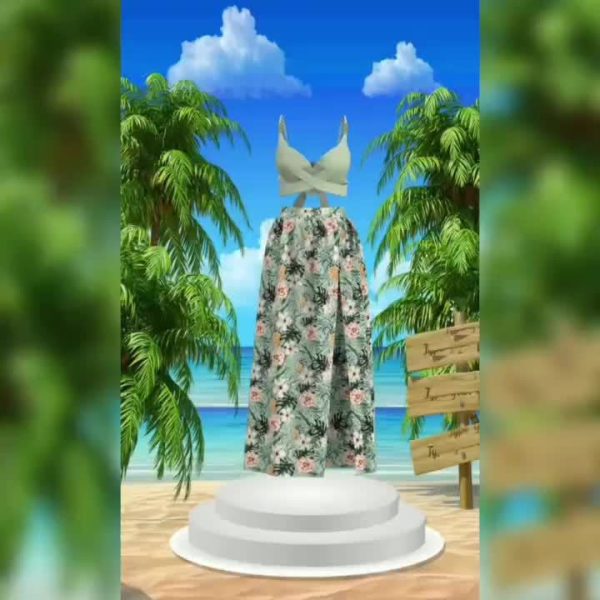 Green Floral--Separate Swimsuit - Image 9