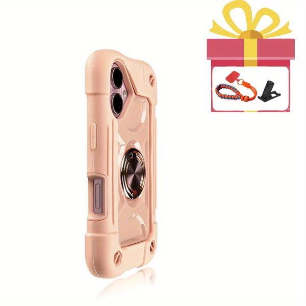 A Colorful Dual Ring Case Suitable for The Apple Iphone 16, Featuring a Durable Shell with a 360° Dual Rotating Ring Stand, a Phone Lanyard, And a 3-In-1 Protective Cover That Is Shockproof. - Image 16