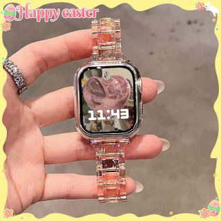 1pc Silica Gel Resin Watch Band for Apple Watch Series 10/9/8/7/SE/6/5/4/3, Casual Style, Transparent Elegant Design, Quick Release Foldover Clasp, Replacement Bracelet for 46/38/40/41/42/44/45/49mm - Youth Watches Compatible