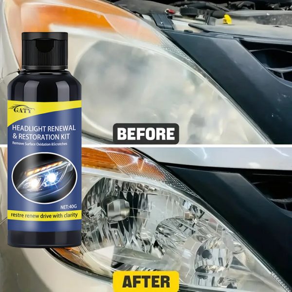 Automotive Quick-Flash Headlight Restoration Liquid, Polishing & Waxing Kits, Universal ABS Item Form, Durable Clear Finish, Scratch Removal, No Grinding Required, Restores Clarity, Headlight Restoration | Quickheadlight Revival | Clear Finish, Car Light Restoratio - Image 2
