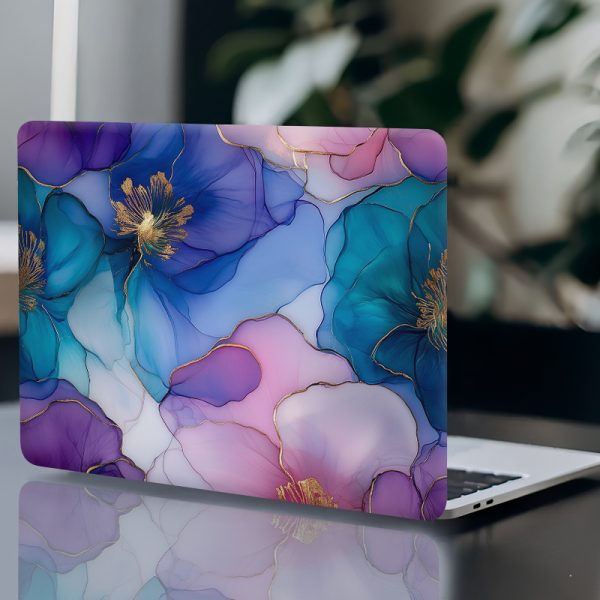 3pcs, 1 spare, No need to worry about peeling off, PVC laptop stickers, scratch-resistant, self-adhesive, semi-gloss finish, non-reusable, DIY cuttable, dreamy watercolor floral - universal notebook protector - Image 3