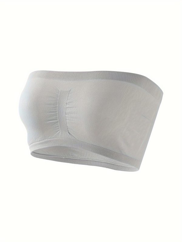 3pcs Strapless Bandeau Bras, Comfy & Soft Solid Stretch Bra, Women's Lingerie & Underwear - Image 9