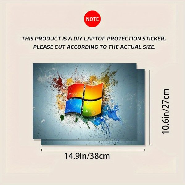3pcs, 1pc Spare, No Need to Worry About Peeling Off, PVC Material Suitable for Various Models Of Computers Scratch-resistant Durable Easy-to-remove Decorative High-Quality Window 98 Retro Theme Laptop Stickers - Image 5