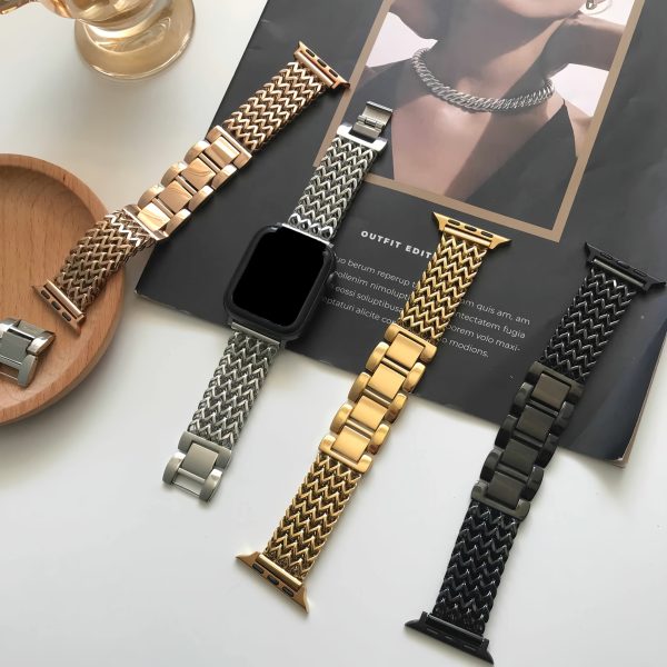 Stainless Steel Love Woven Watch Band S10 Can Be Used Compatible with 38mm 40mm 41mm 42mm 44mm 45mm 49mm Creative Summer Ins Breathable Suitable for Series 10 9 8 7 6 5 4 3 2 1 SE/Ultra Christmas Valentine'S Day Perfect Gift - Image 2
