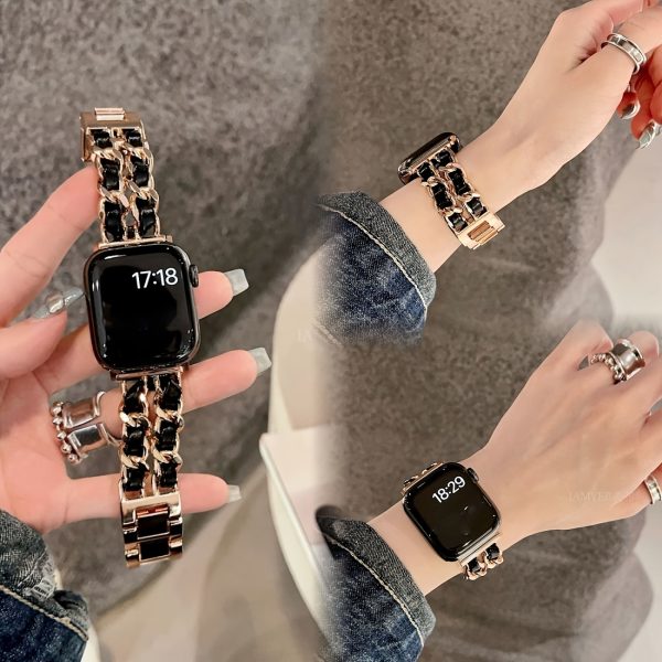 BIIFAKOO new small fragrance style metal stitched ten generations available compatible 38mm 40mm 41mm 42mm 44mm 45mm 46mm 49mm suitable for Ultra Series 10 9 8 7 7 SE 6 5 4 3 5 4 4 3 2 1 - Image 7