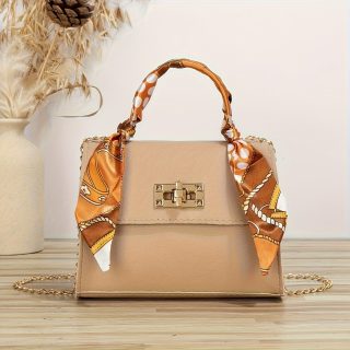 Women's -like Mini Square Handbag with Detachable Strap - Golden-Tone Hardware, Beige/, Purse with Phone & Lipstick Storage for Everyday, Formal Events - Convertible Crossbody, Shoulder Bag Clutch, Evening Accessory, Minimalist Design, Smooth Texture, Versatile Accessory, Chic Design, Sleek Finish, Compact Clutch, Office Ladies