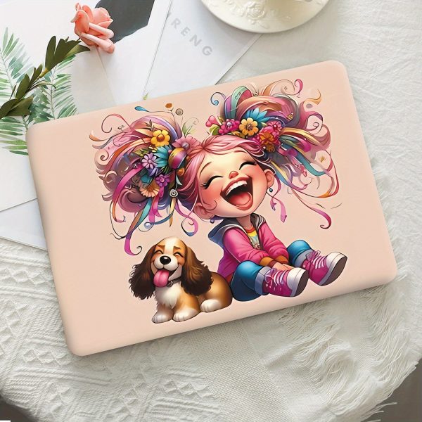 3pcs of Roll Packaging, 1pc As a Spare, No Need to Worry about Damaging The Stickers, Featuring Cute Girl And Puppy Style Laptop Stickers, Suitable for Laptops, Bright Colors, Self-Adhesive And Removable. - Image 4