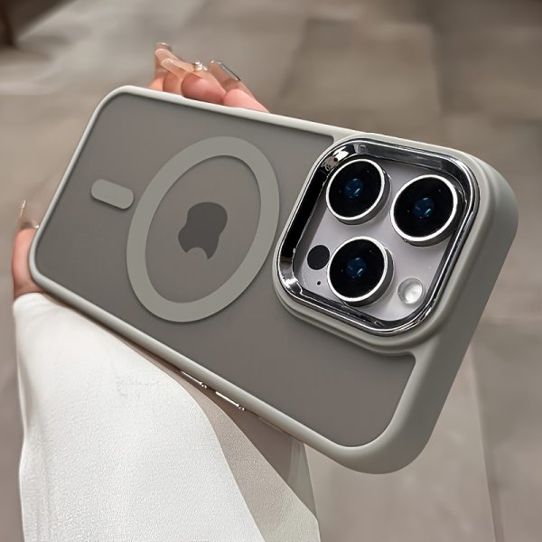 Luxury Magnetic Wireless Charging Phone Case for iPhone 16 15 14 13 12 11 Pro Max Plus Matte Translucent Hard PC Armor Shockproof Camera Lens Protection Cover - Image 4