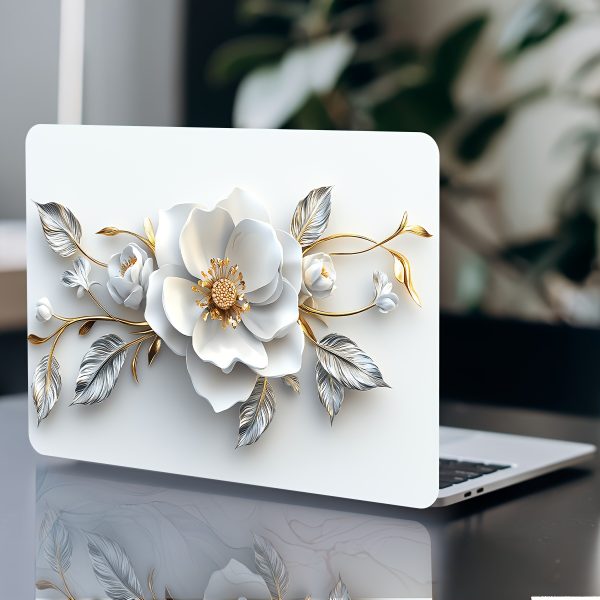 Vinyl Laptop Shell Rose Sticker, 2pcs/Set, Scratch-Proof DIY Art Protective Case for Laptops - Easy to Apply and Durable Design Suitable for Laptops, Cars, Helmets, Motorcycles, Refrigerator Decor - Image 7