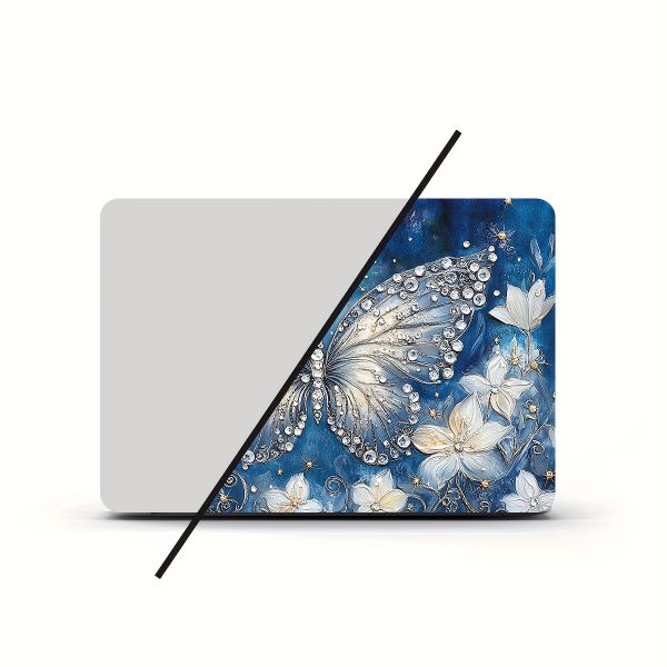 2pcs Elegant Butterfly & Floral Vinyl Laptop Skins - Waterproof, Scratch-Resistant, DIY Art Protection for Laptops & Cars, Universal Netbook Skin, Netbook Skin | Artistic Laptop Skin | Durable Laptop Skin, Laptop Accessories - Image 5