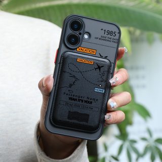 2pcs 1 set&Fashionable luxury all inclusive shockproof Aeronautical chart Pattern for iPhone 16 15 14 13 12 11 Pro Max 7 8 Pus Magnetic attraction Phone case&High quality Faux Leather magnetic card clip KJ1 Compatible with 1-2 credit cards or bank cards
