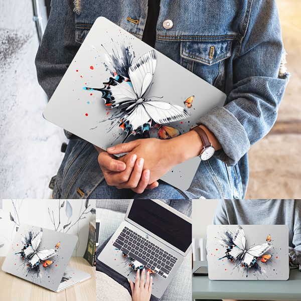2pcs Vinyl Laptop Sleeve with Vibrant Butterfly Art Design - Scratch-Resistant, Easy to Apply & Durable for Laptops, Cars, Helmets, Motorcycles, Fridge Decor - Image 5