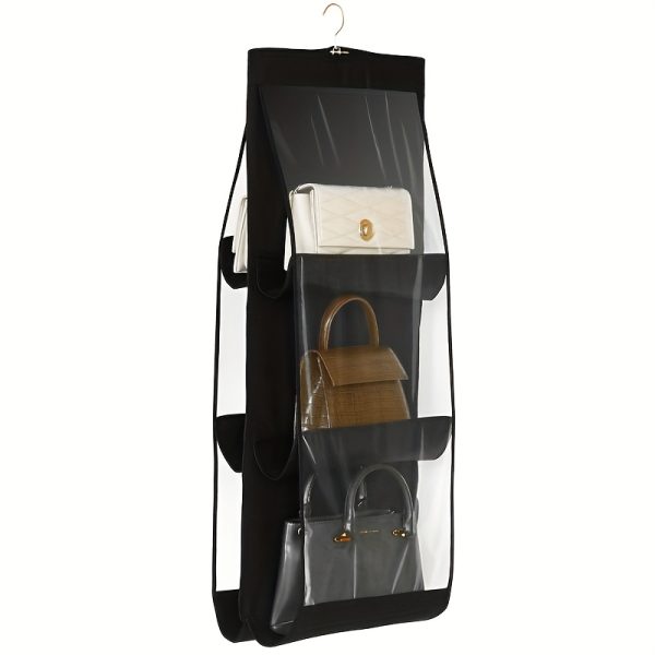 8-Pocket Hanging Handbag Organizer, Unscented Oxford Fabric Storage Rack with Foldable Design for Space-Saving Closet Handbag Holder - Image 6
