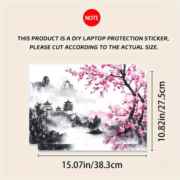 A Set of Two Laptop Skins Featuring Landscape Designs, Suitable for Netbooks. These Non-Reusable Stickers Are Waterproof And Scratch-Resistant, Making Them Ideal for Laptops And Cars. - Image 2