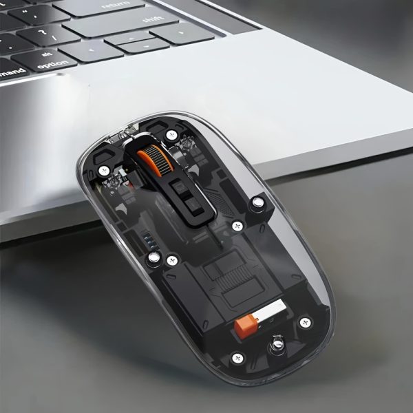 Portable Magnetic Wireless Mouse with Transparent Cover, USB Charging, 3-Level DPI Adjustment, Ideal for Office and Library Use, Perfect Gift for Family and Friends on Father'S Day, Mother'S Day, Valentine'S Day - Image 5