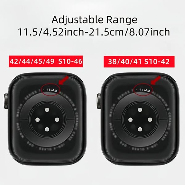 [Shiyu Milanese] Shiyu Milanese Loop Band for Apple Watch | Stainless Steel Mesh, Magnetic Clasp, Waterproof Strap | Compatible with Series 1-10 & SE, Sizes 38mm-49mm, Elegant Design for Men and Women - Image 4