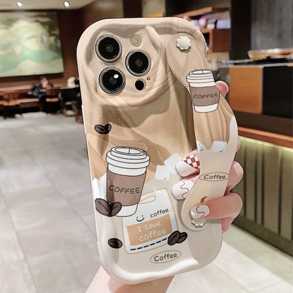 [Anti-Fall] Mobile Phone Case | Soft Gel Anti-Fall Cream Ribbon Style Coffee Cup Print | Suitable for Apple Series 11/12/13/14/15/16promax Samsung Series A05/A15/A25/A35/A55/S23/S24Ultra - Image 6