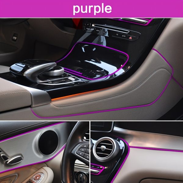 5 Meter Car Interior Strips - Elastic Easy-to-Install Dashboard and Door Decorative Kit with Installation Tools. Universal Flexible PVC Car Mold Strips, Internal Car Decoration, Dashboard Door Cover, Car Styling Decoration, Easy to Install - Image 8