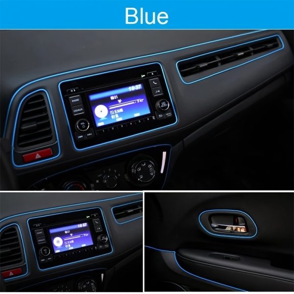 5 Meter Car Interior Strips - Elastic Easy-to-Install Dashboard and Door Decorative Kit with Installation Tools. Universal Flexible PVC Car Mold Strips, Internal Car Decoration, Dashboard Door Cover, Car Styling Decoration, Easy to Install - Image 6