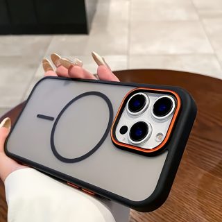 Luxury Transparent Matte Magnetic Case for iPhone 16 15 14 13 12 11 Pro Max Color Bumper Shockproof Magnet Wireless Charge Hard Acrylic Back Cover