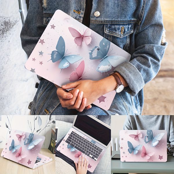 Vinyl Laptop Shell Butterfly Stickers, 2pcs/set Scratch-Proof DIY Art Protective Case for Laptops - Easy-to-Paste and Durable Design Suitable for Notebooks & Cars - Image 6