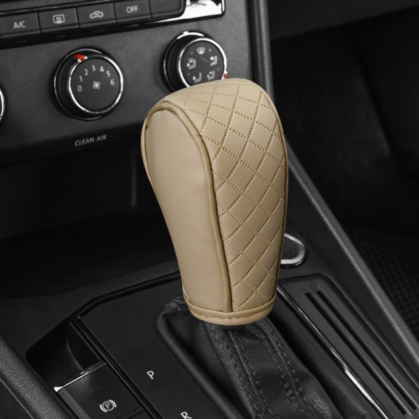 Universal Faux Leather Anti-slip Car Gear Shift Knob Cover Black Auto Parts Car Stall Anti-slip Case Driving Control Cover - Image 13