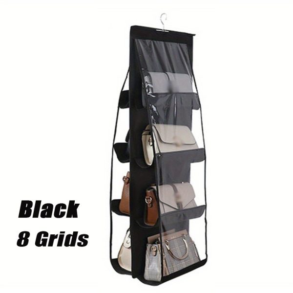 8-Pocket Hanging Handbag Organizer, Unscented Oxford Fabric Storage Rack with Foldable Design for Space-Saving Closet Handbag Holder - Image 8