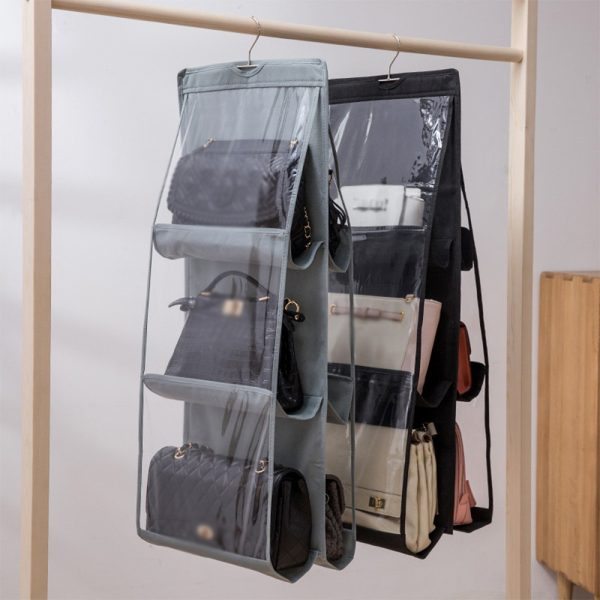 8-Pocket Hanging Handbag Organizer, Unscented Oxford Fabric Storage Rack with Foldable Design for Space-Saving Closet Handbag Holder - Image 11