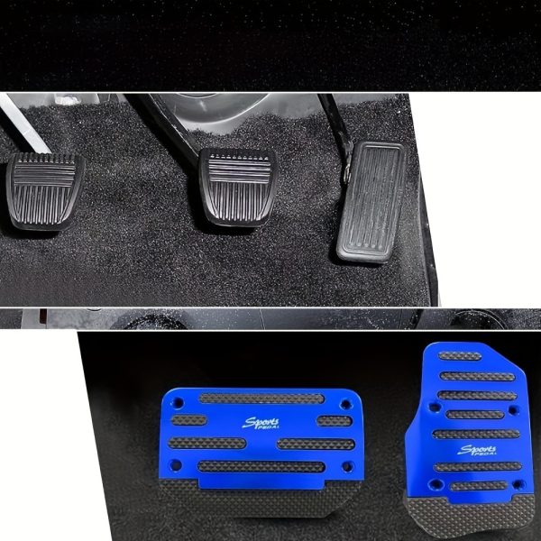 2pcs Non-Slip Aluminum Alloy Car Pedal Pads, Automatic Transmission Brake & Gas Pedal Covers, Anti-Skid Performance Pedal Set, Auto SUV ATV Replacement Accessories (Automatic) - Image 10