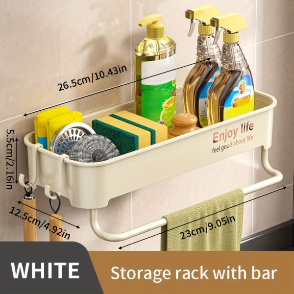 1pc Easy-Install Thickened Kitchen Sink Organizer - Multi-Color, No-Drill Storage Rack for Spices & Essentials - Image 7